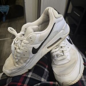 Womens Nike Air Max 90 White Black Sneakers